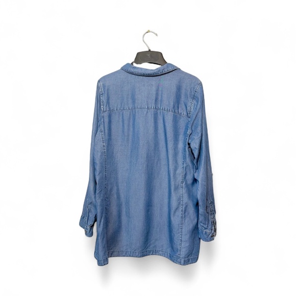 J. Jill Chambray Denim Tunic Blue Size M - Picture 2 of 13